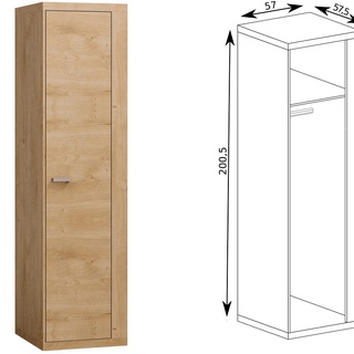 szafa 57 mała wąska Natural 02 ubraniowa do korytarza sypialni pokoju