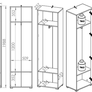 zestaw mebli komplet Caro D garderoba do korytarza przedpokoju