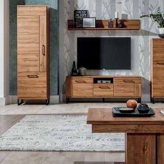 komoda 150 ,5 z barkiem Ivo 04 szafka przeszklona z szybą do salonu