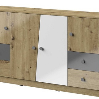 zestaw mebli pokojowych Nero 1 komoda rtv szafka regał w połysku