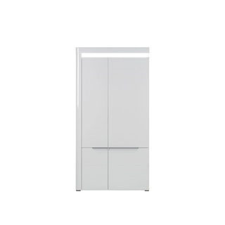 szafa 100 ubraniowa Irma 09 dwudrzwiowa elegancka biała w połysku