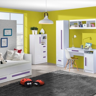 zestaw nowoczesny młodzieżowy dziecięcy Guliver 7 z biurkiem łóżkiem