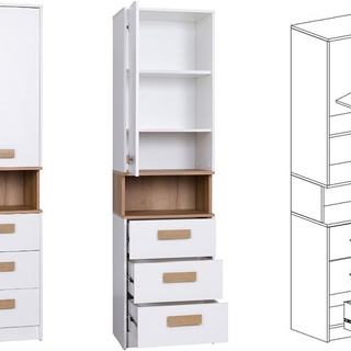 zestaw duża narożna garderoba Grant 42 szafa regał z szufladami półkami