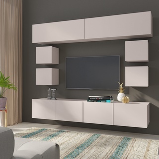 zestaw rtv Calabrini 17 nowoczesna wisząca meblościanka do pokoju