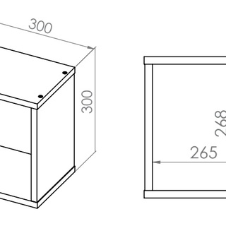 półka 30 ścienna mała Drop 19 kwadratowa kostka biały do sypialni