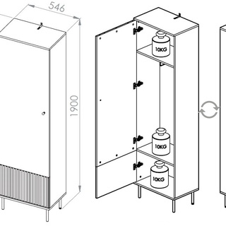 zestaw garderoba frez Sophie K nowoczesny komplet do przedpokoju