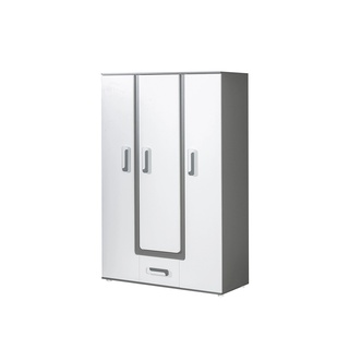 szafa 128 z szufladą półkami Apetito 19 młodzieżowa dzieci biały szary