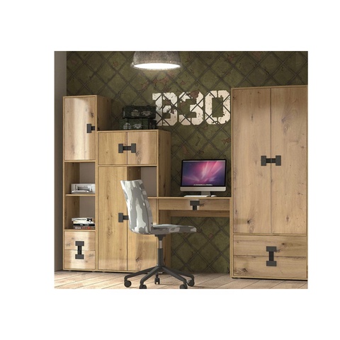 Zestaw meblościanka nowoczesna INDEX E z biurkiem młodzieżowym