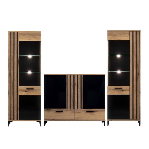 Zestaw pokojowy loft ARIS I mała meblościanka na nóżkach