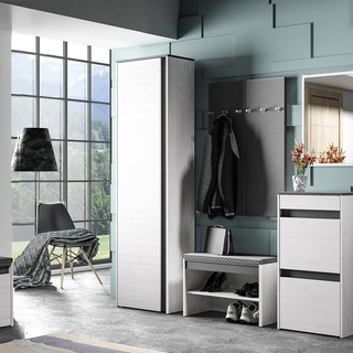 szafka 70 z siedziskiem na buty Hyga 03 otwarty regał do korytarza