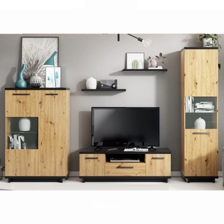 zestaw meblościanka rtv Ines 6 witryna telewizyjna szafka komplet