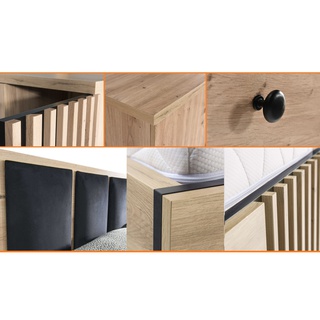 panel 80 z lamelami wiszący Cali 10 loft ozdobny na ścianę