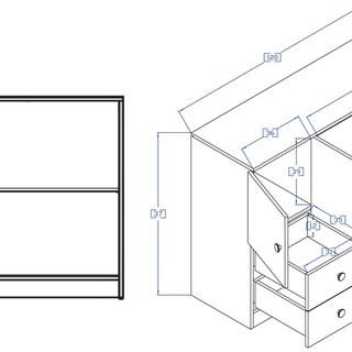 zestaw mebli nowoczesnych Nero A łóżko składane komoda szafa