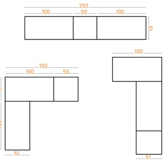 szafa 150 otwarta narożna Tres Y garderoba otwarta różne ustawienia