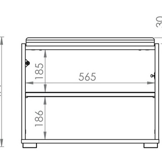 szafka 60 z siedziskiem Caro 01 mała wąska na buty do holu korytarza