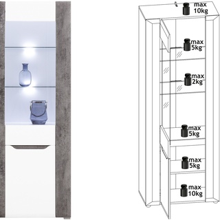 zestaw mebli Brando 1 komoda witryna stół do pokoju salonu jadalni