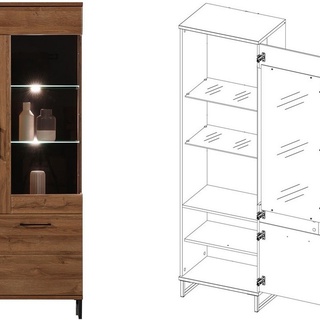 zestaw mebli pokojowych Ivo 1 komoda witryna stół komplet do salonu