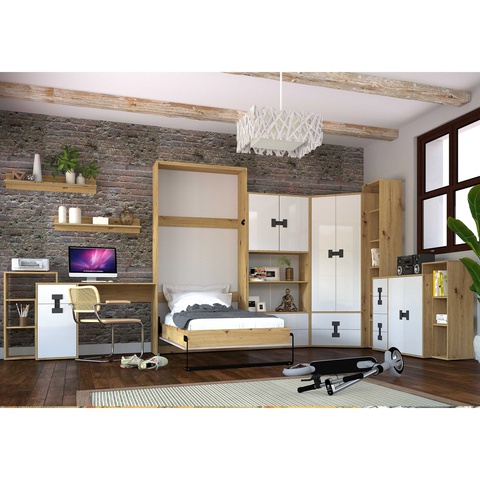 Zestaw nowoczesny młodzieżowy INDEX 3 łóżko biurko szafa narożna