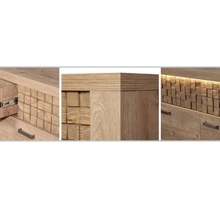 witryna 102 dwudrzwiowa niska Natural 05 szafka komoda wysoka