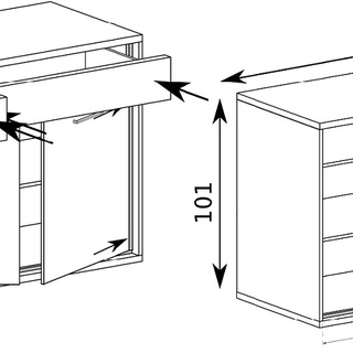 zestaw mebli nowoczesnych Mediolan F witryna szafka rtv komoda