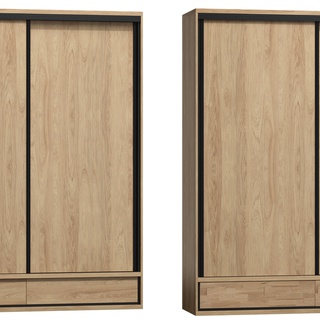 zestaw nowoczesny Mediolan D łóżko z pojemnikiem szafka nocna szafa