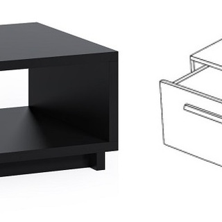 ława 120 kawowa z szufladami Ines 03 nowoczesny duży kawowy stolik