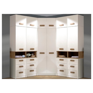 zestaw wysoka garderoba Grant 33 narożna szafa z nadstawkami