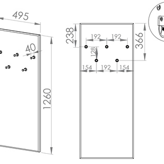 zestaw Caro H szafa siedzisko wieszak komoda do przedpokoju korytarza