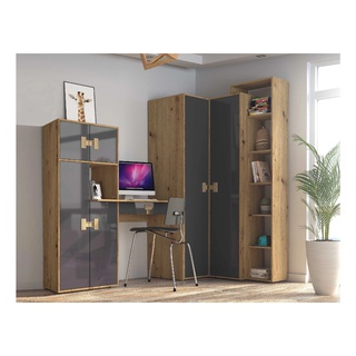 zestaw narożna meblościanka Index A z biurkiem dla dzieci ucznia