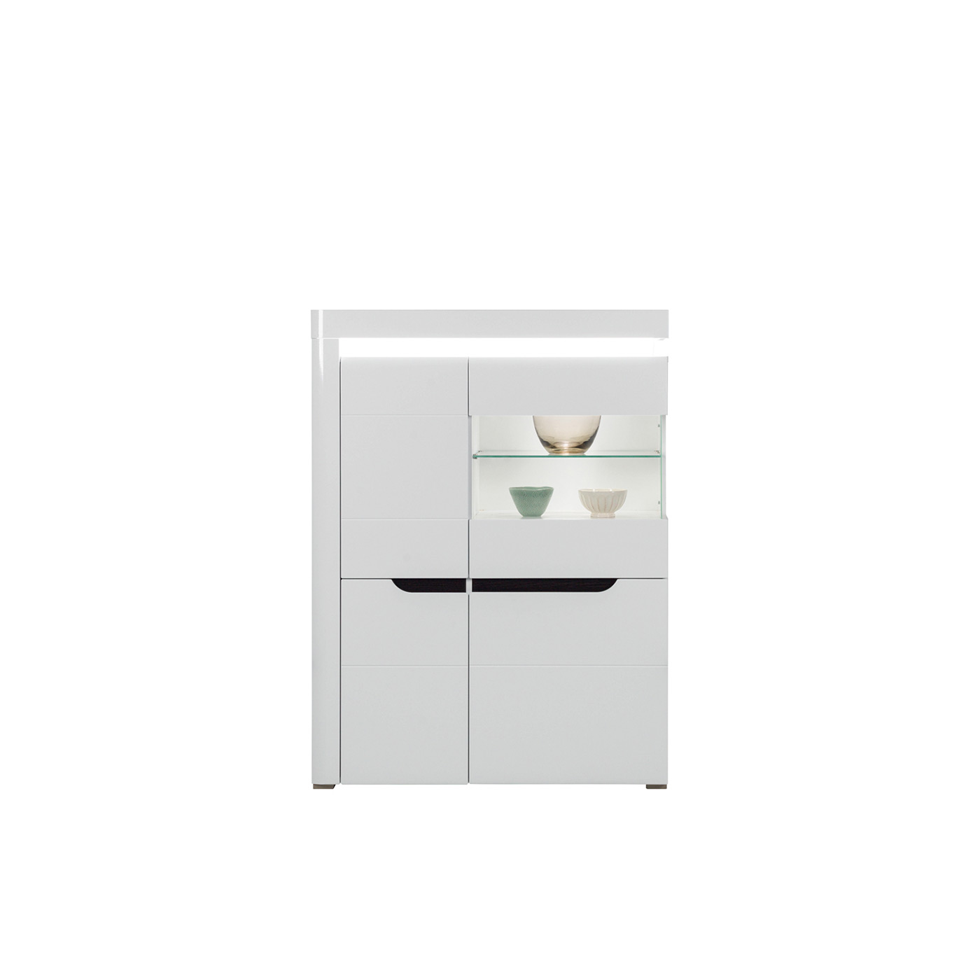 witryna 100 niska dwudrzwiowa Irma 05 szafka komoda wysoka z szybą