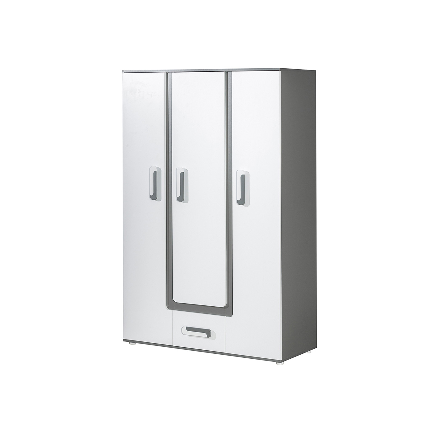 szafa 128 z szufladą półkami Apetito 19 młodzieżowa dzieci biały szary