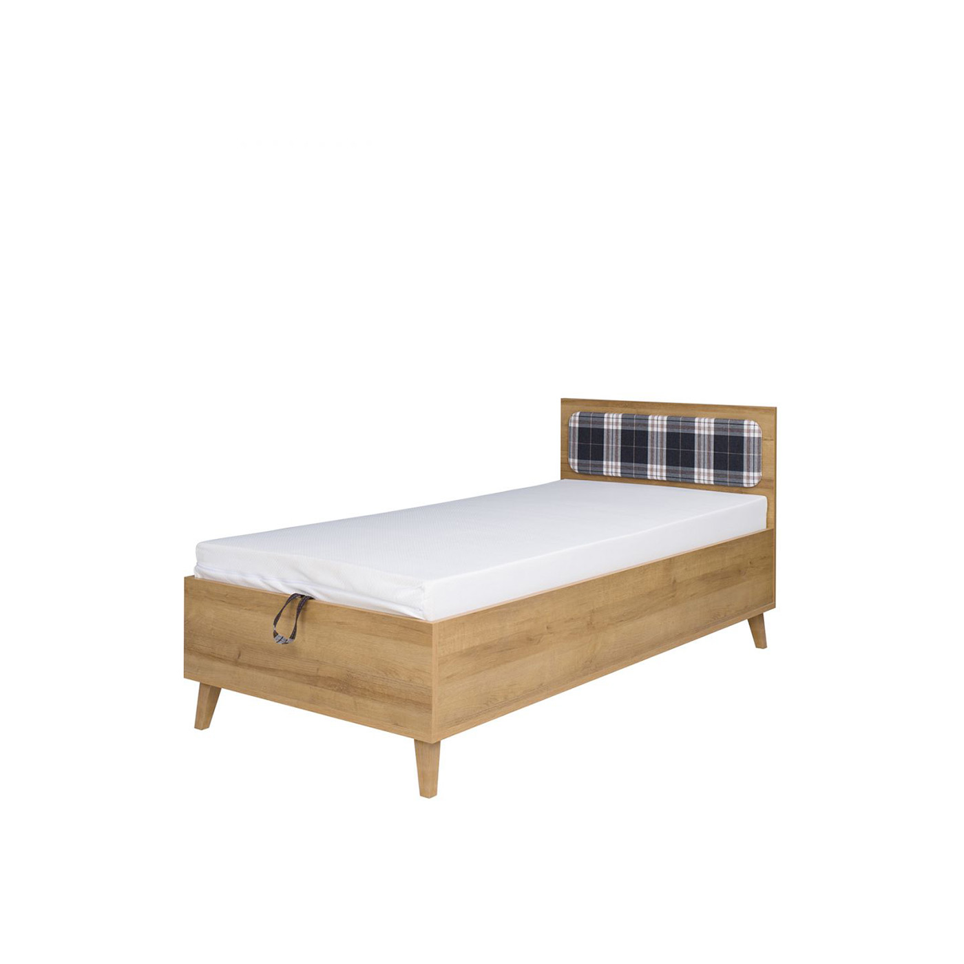 łóżko 90x200 z pojemnikiem Memone 04 na nóżkach podnoszone 90