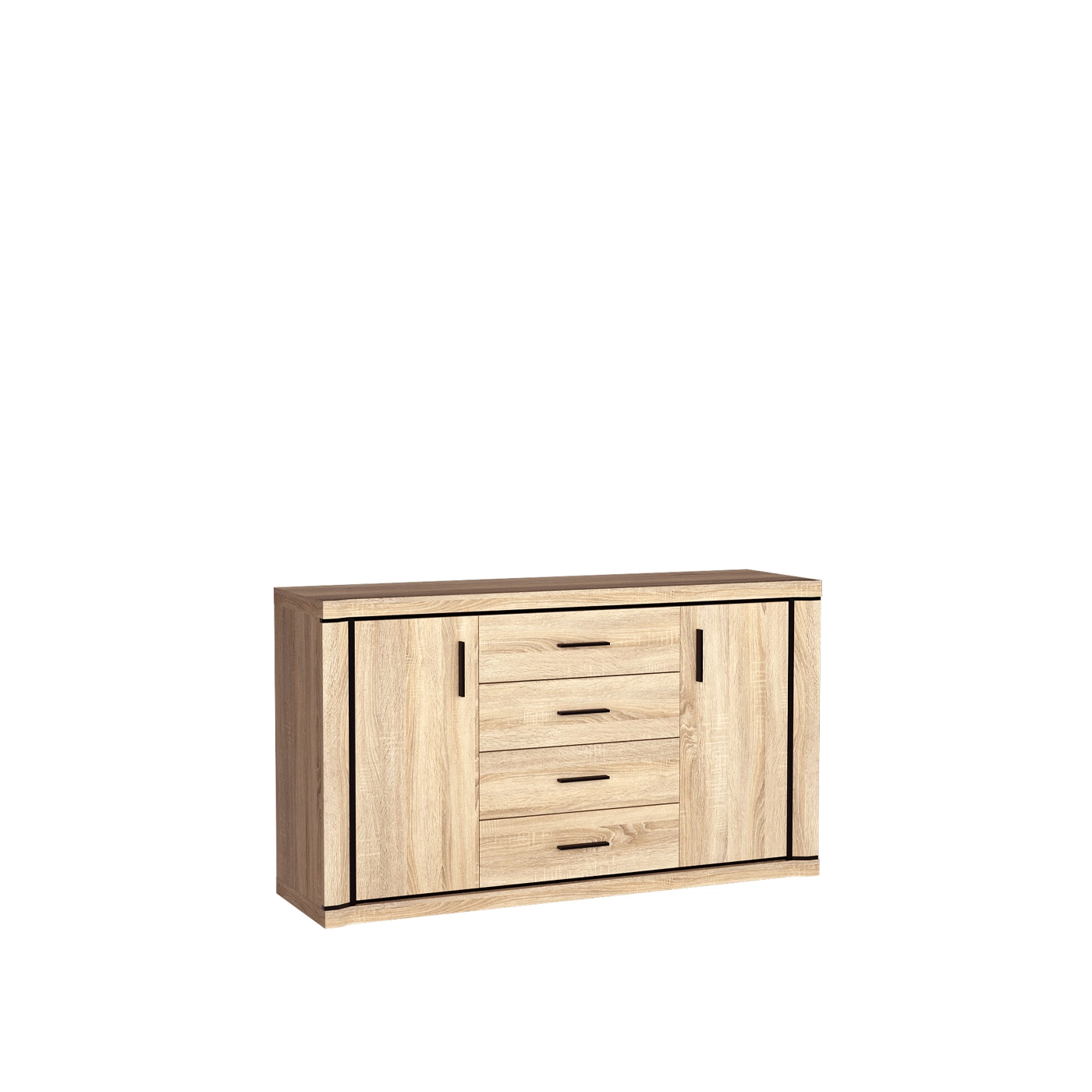 komoda 157 szeroka duża Dallas 01 z szufladami drzwiami półkami szafka