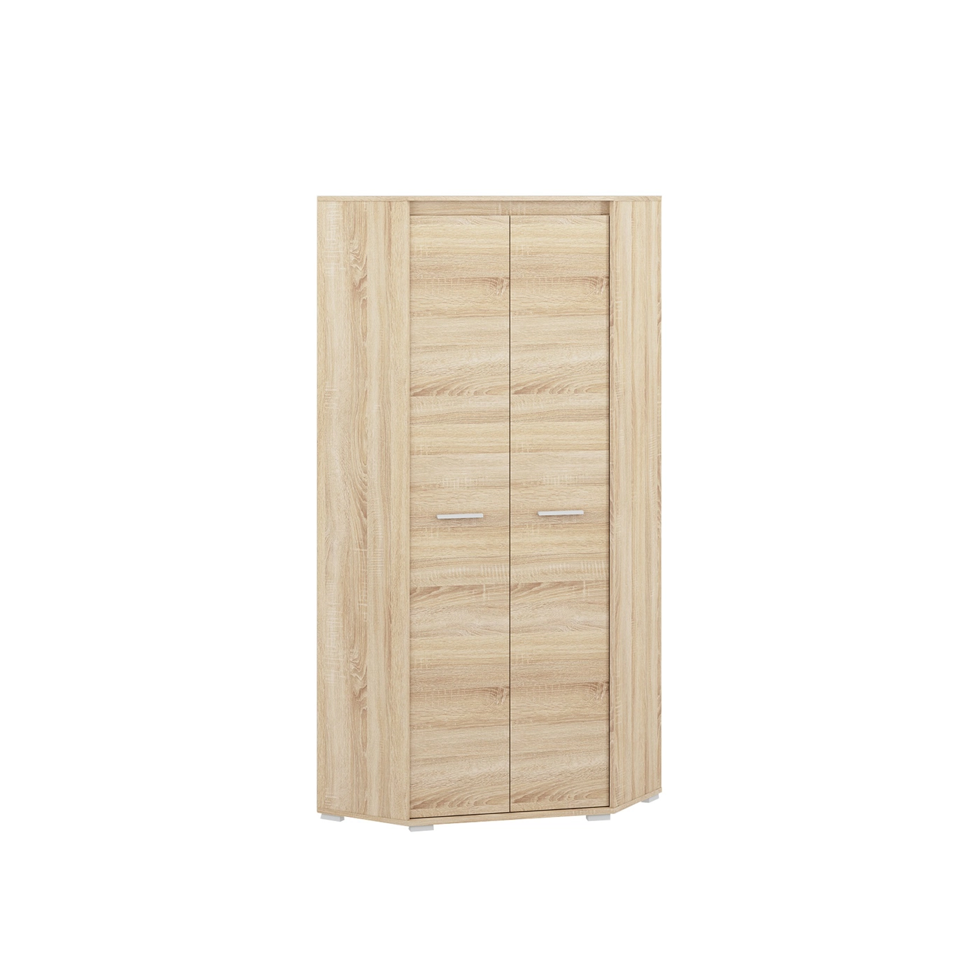 szafa 82 narożna z półkami drążkami Avo 04 rogowa garderoba