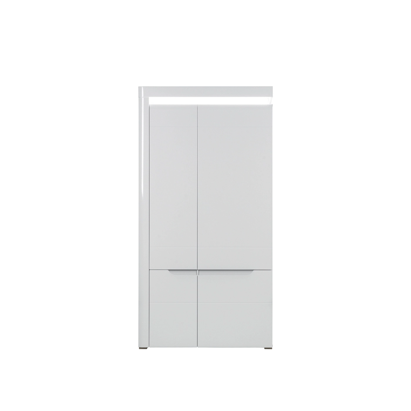 szafa 100 ubraniowa Irma 09 dwudrzwiowa elegancka biała w połysku