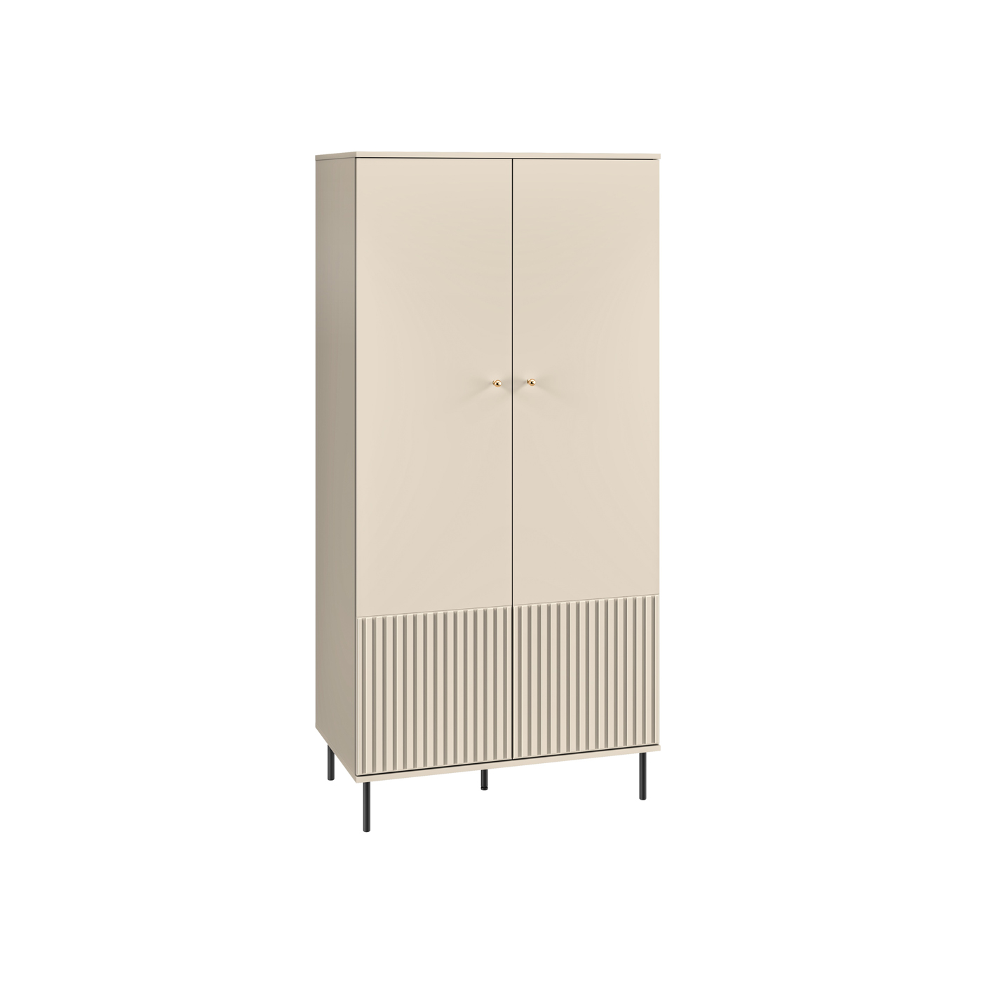 szafa 92 na nóżkach Sophie 01 elegancka frez lamele kaszmir krem