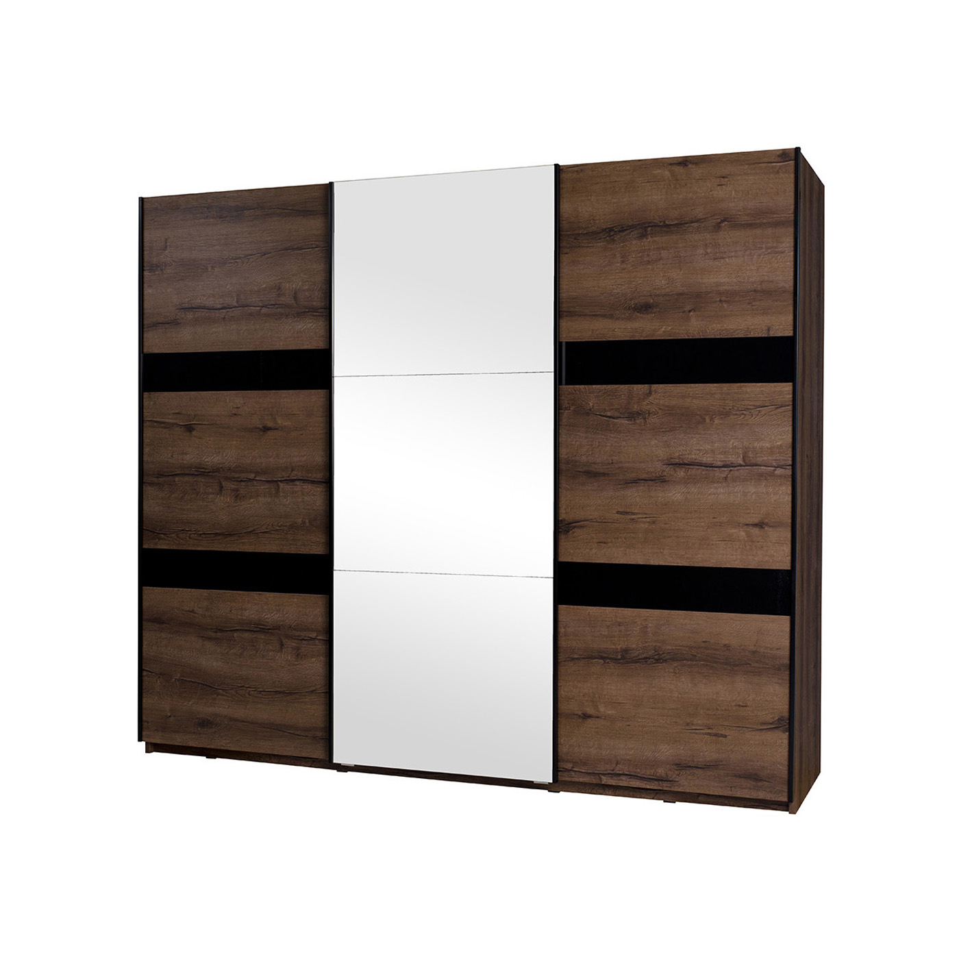 szafa 250 duża przesuwna Denver 13 z lustrem szufladami półkami