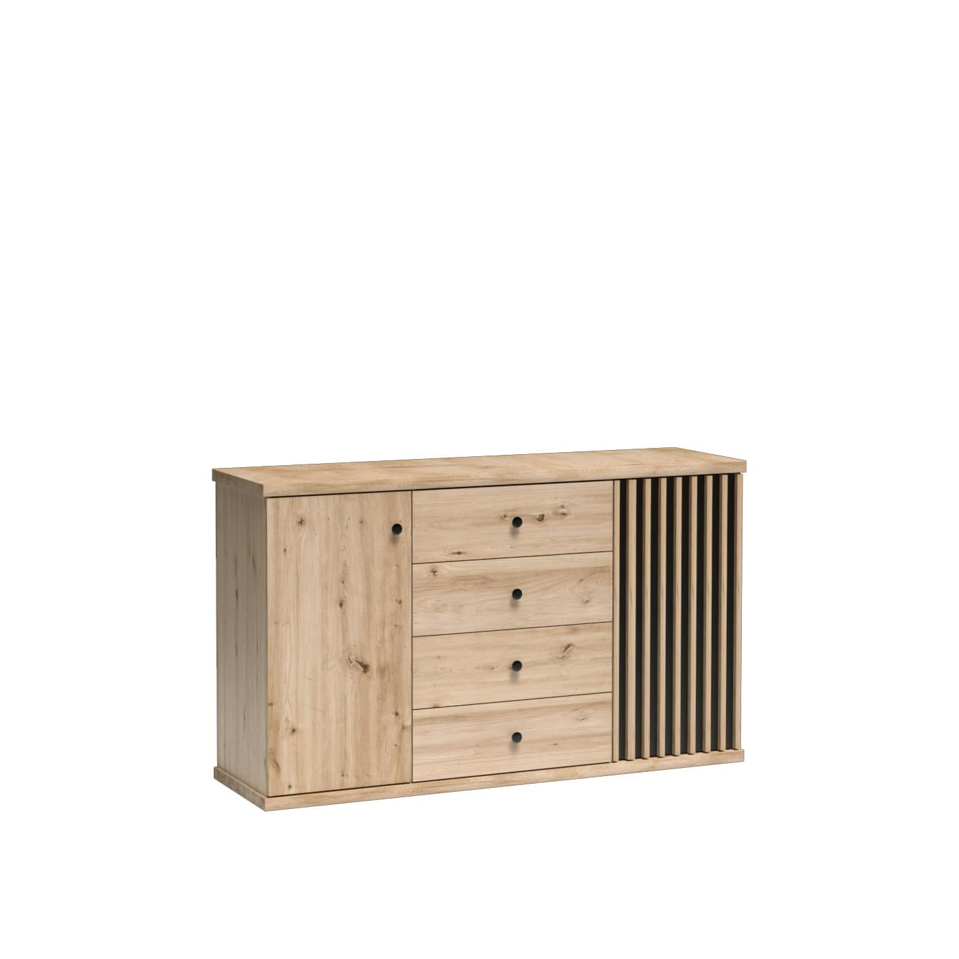 komoda 142 ,1 szuflady lamele Cali 04 szeroka duża szafka na nóżkach