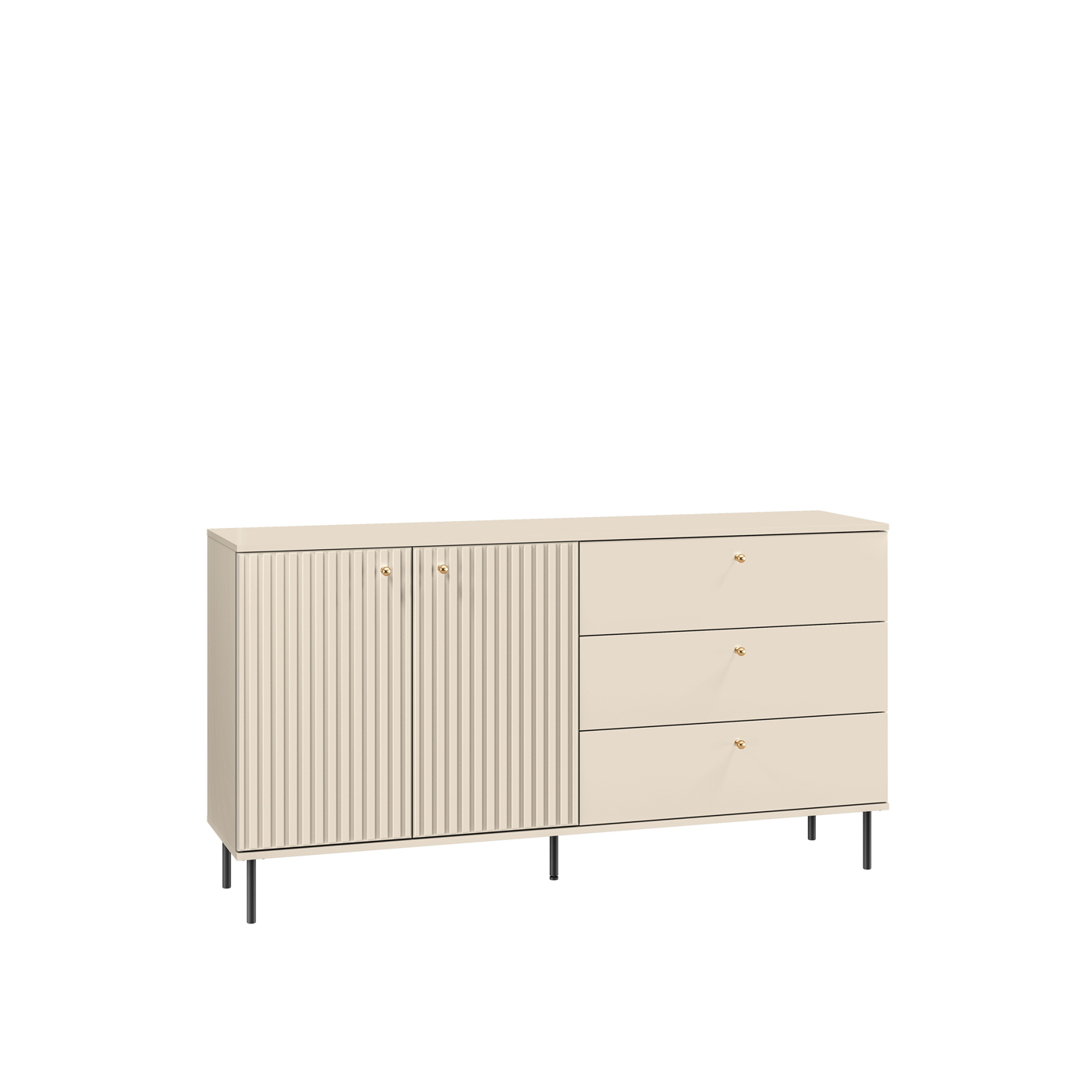 komoda 160 nowoczesna Sophie 04 duża szafka na nóżkach kaszmir