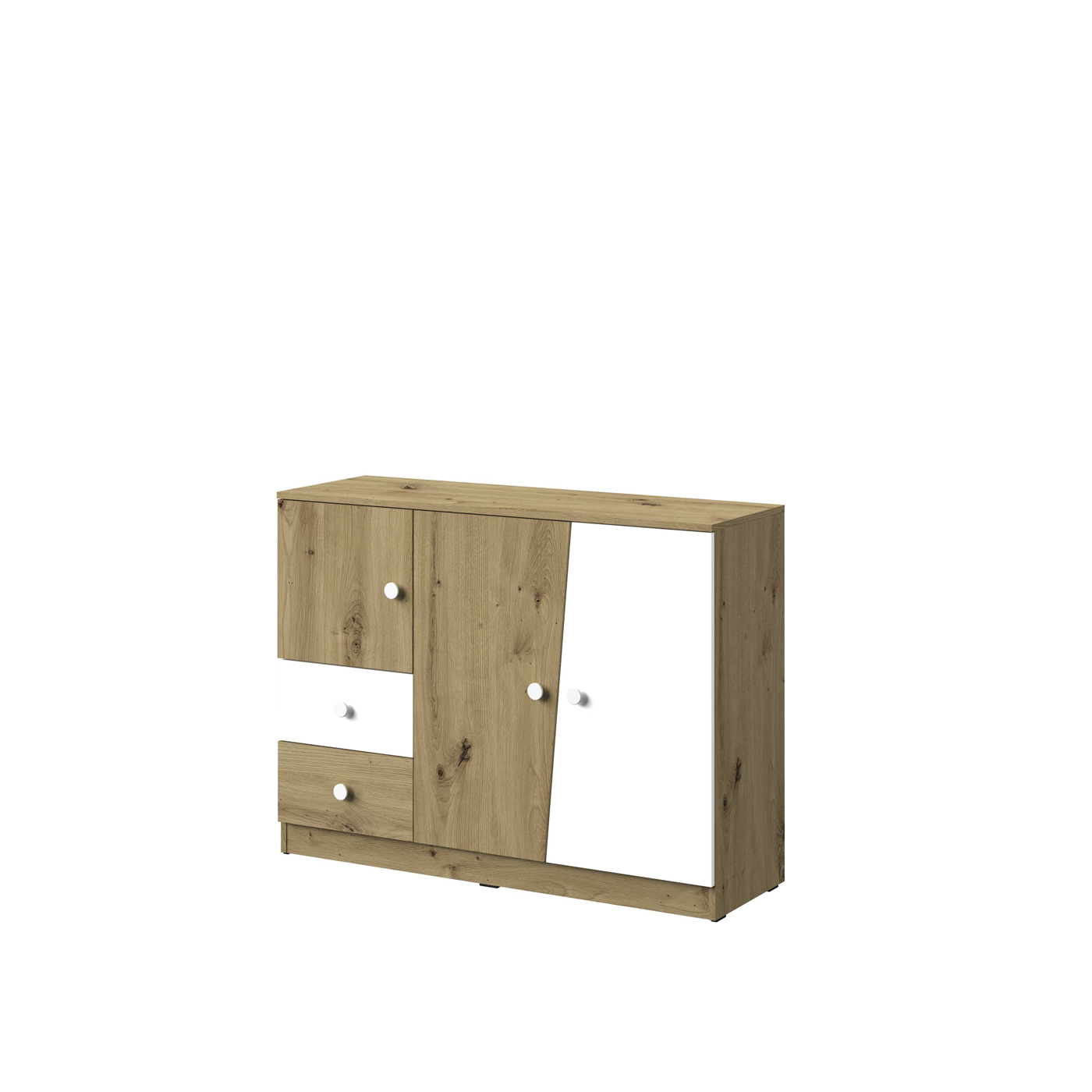 komoda 120 z szufladami półką Nero 07 szafka pojemna do pokoju