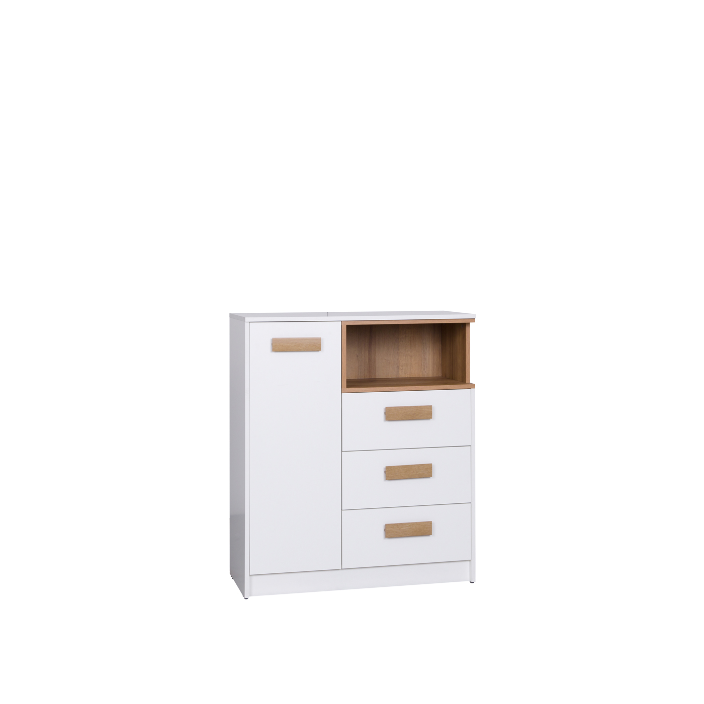 komoda 88 z szufladami półką Grant 04 szafka biała do pokoju sypialni