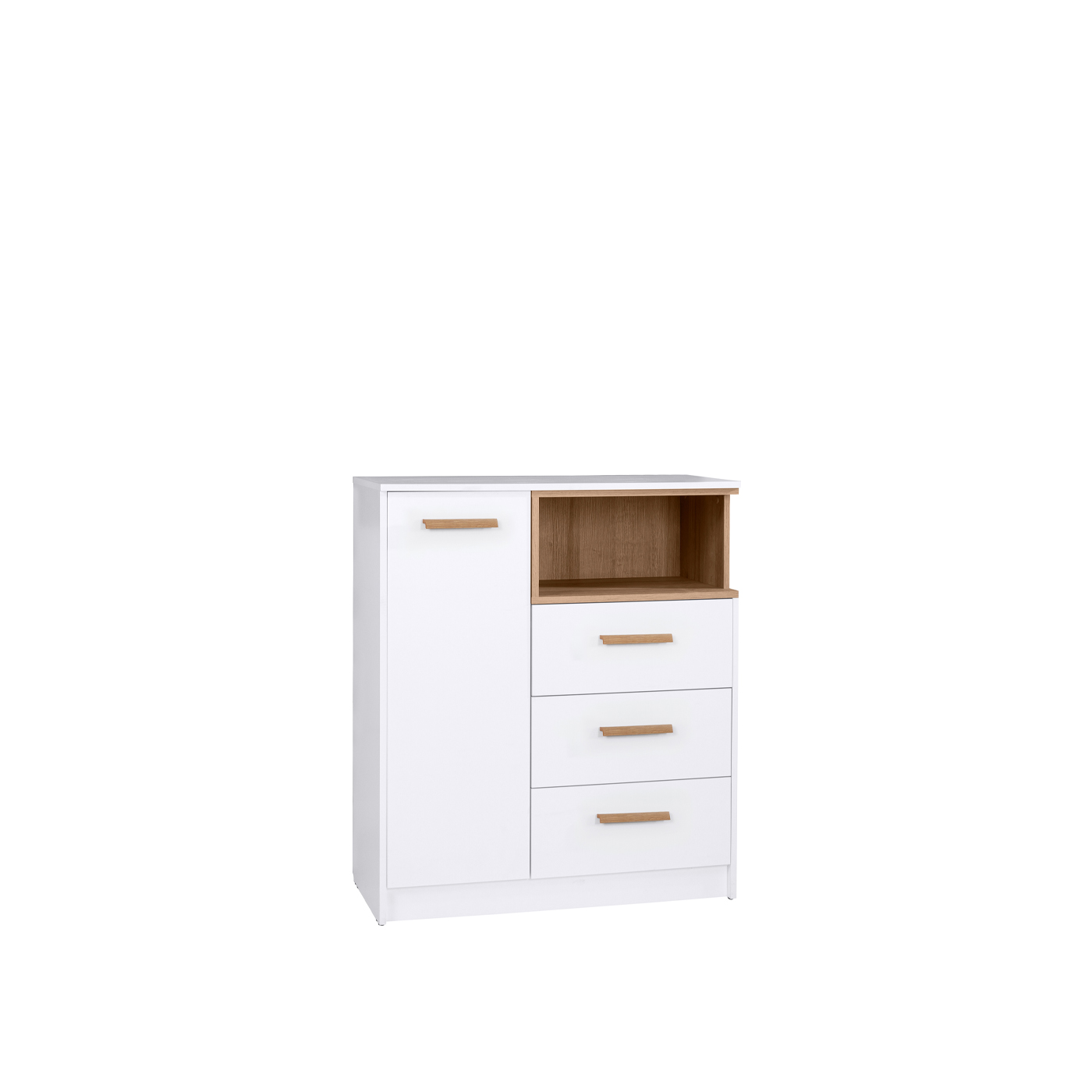 komoda 88 z szufladami drzwiami Grant 04N szafka pojemna biała