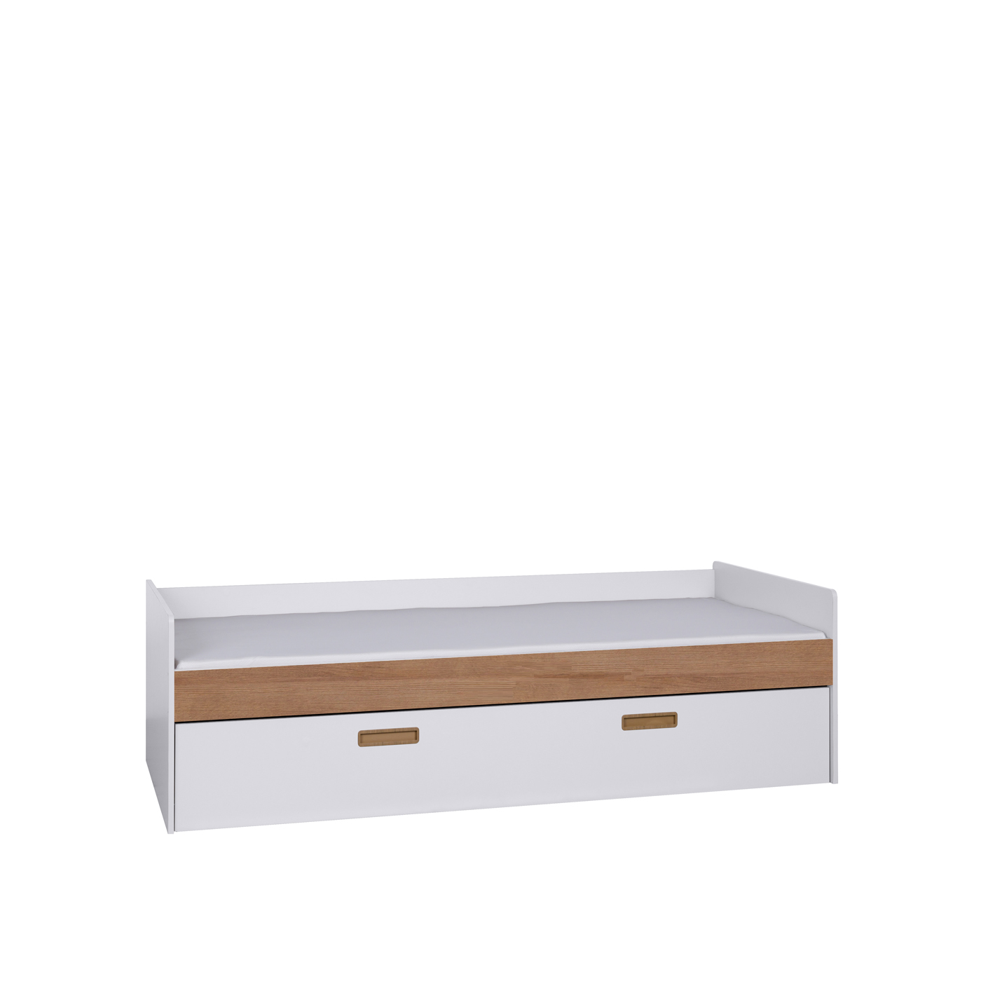 łóżko 90x200 z pojemnikiem Grant 09 młodzieżowe pojedyncze 90 białe