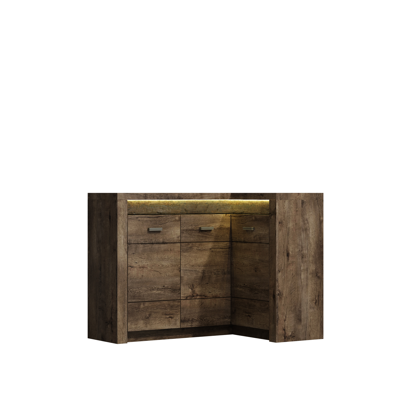 komoda 131 narożna Indiana 15 duża rogowa szafka trzydrzwiowa