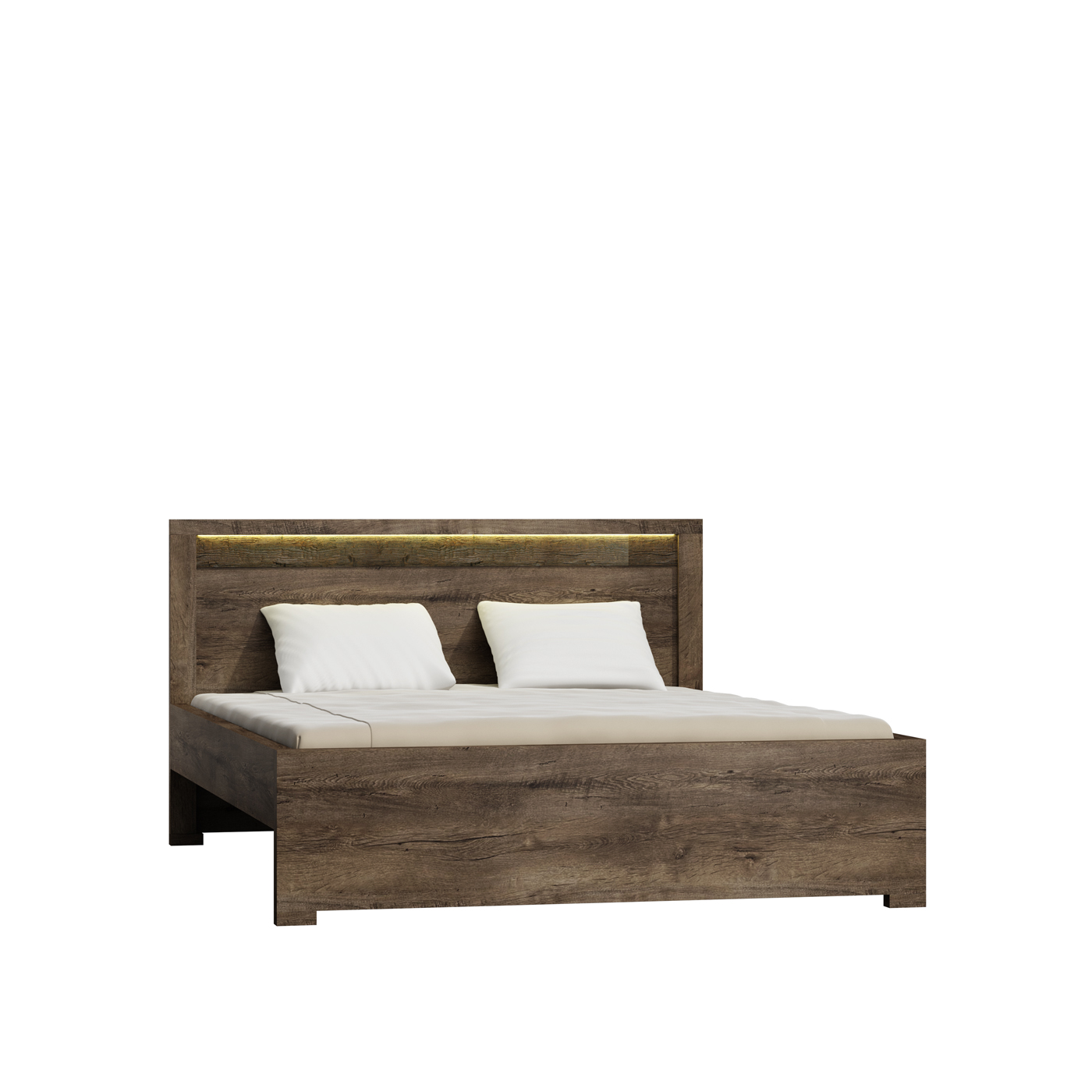 łóżko 160x200 ze stelażem Indiana 19 z zagłówkiem do sypialni