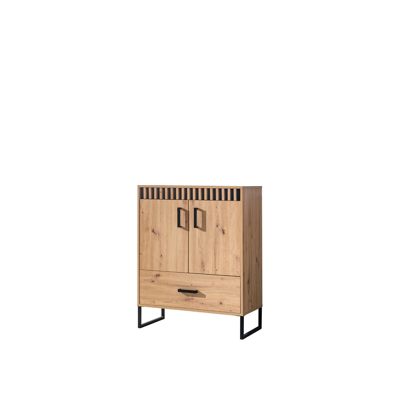 komoda 80 z szufladą lamelami Lamelix 04 szafka na nóżkach loft