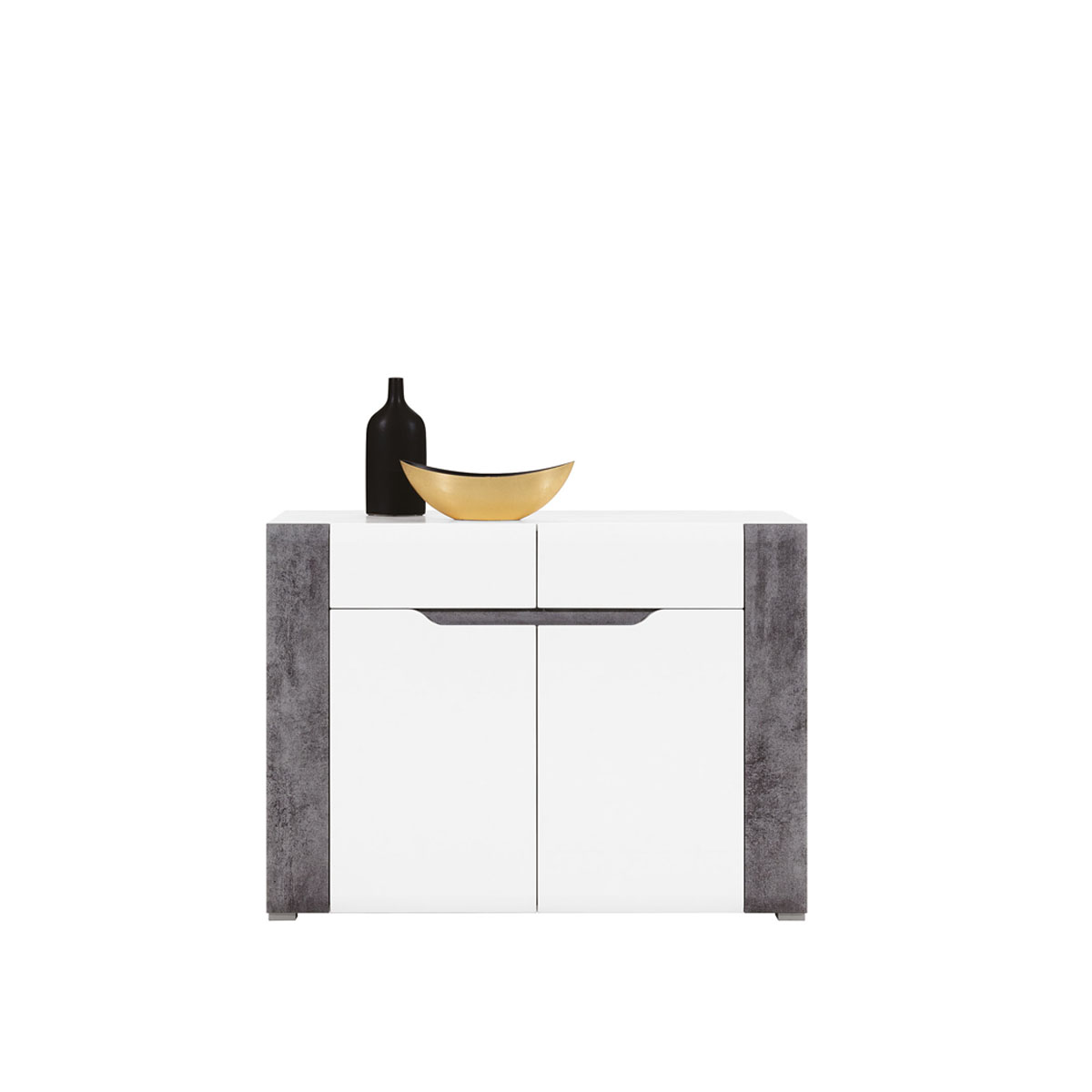 komoda 107 dwudrzwiowa Brando 02 szafka biała do pokoju sypialni