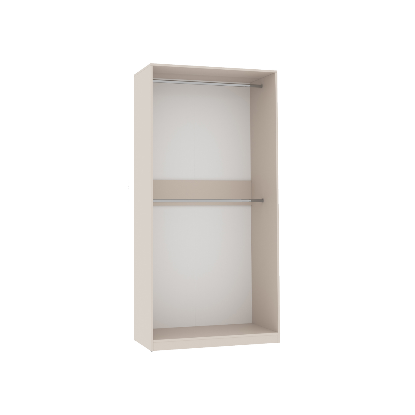 szafa 100 bez drzwi Tres 01 z drążkami na wieszaki garderoba do sypialni