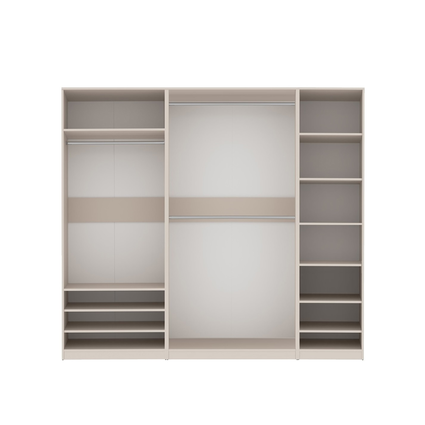 szafa 230 duża szeroka wysoka bez drzwi Tres M zestaw do sypialni