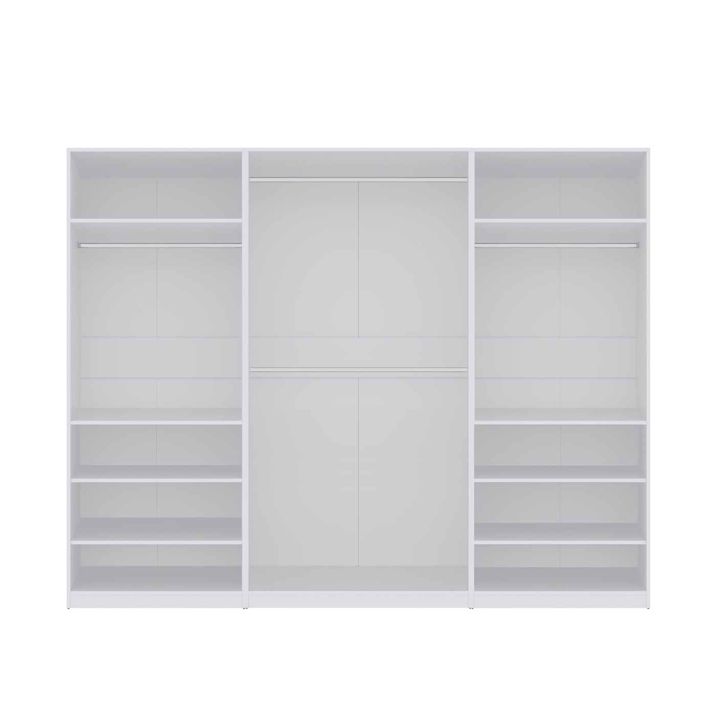 szafa 260 duża garderoba Tres O szeroka bez drzwi nowoczesny zestaw